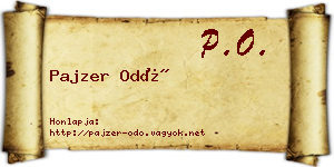 Pajzer Odó névjegykártya